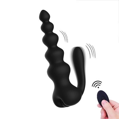 Remote Control Anal Beads Plug Double Vibration Anal Sex Toys 135g