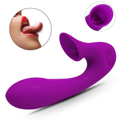 Medical Silicone IPX7 G Spot Dildo Adult Sex Vibrators Oral Licking Toy