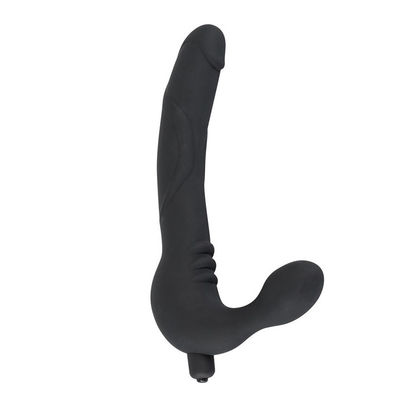 24.5*3.6CM Silicone dual ended dildo Vibrating Strapless Strap On Dong