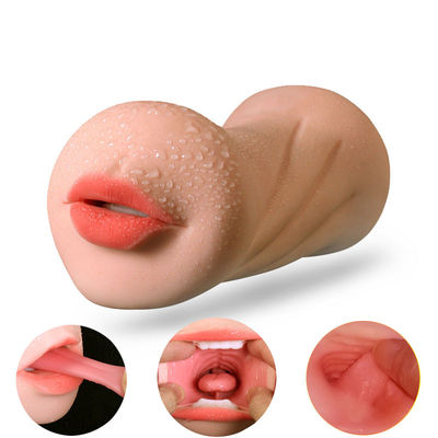 TPE Deepthroat Mouth Penis Massager Realistic Male Masturbator 480g