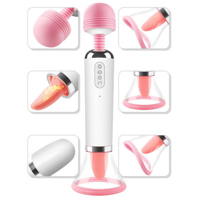 12 Speeds 3 In 1 Tongue Licking Sucking Vibrators Honey Sex Toys For Woman