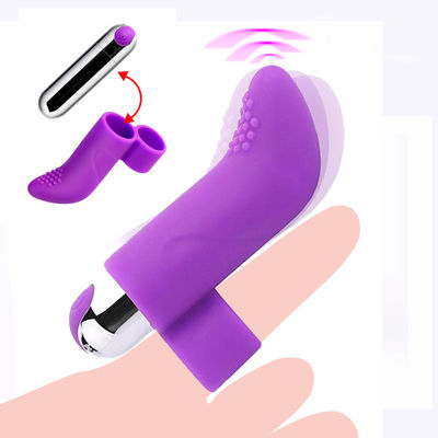 Medical Silicone Bullet Vibrating G Spot Finger Vibrator 10 Modes