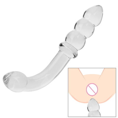ROHS Pyrex Glass Anal Sex Toys Artificial Penis Crystal Anal Bead Butt Plug