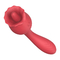 Red Rose Tongue Lick Vibrator Silicone ABS Material Waterproof