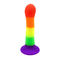 Rainbow Dildo Penis Butt Plug G Spot Stimulation Anal Sex Toys 18*3CM