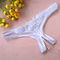 Cotton Blend Womens Sexy Lingerie Crotch Pearl Massaging Thong
