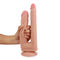 Double Layer TPE Double Ended Dildo Realistic Strap On Vibrator For Adult