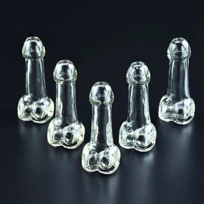 Transparent Glass Cup Glass Anal Plug Glass Dildo Drink Cup 15.5x6CM