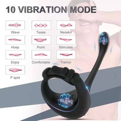 Silicone Cock Vibrator Adjustable Penis Ring Remote Cocking Masturbator Sex Toys