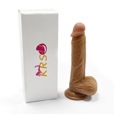 ROHS Certified 210mm Bendable Strap On Dildo Sex Toy With Suction Cup