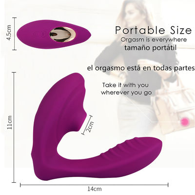 2 In 1 Rechargeable Clitoral Stimulator / Nipple Clitorial Suction Toy 190g