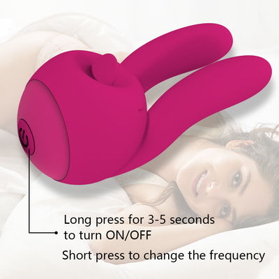 Magnetic charging Licking  Rabbit Vibrator Womens Sex Toys  skin feeling