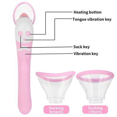 Heating Nipple Clitoral Suction Device Silent Clit Stimulator 12 Modes