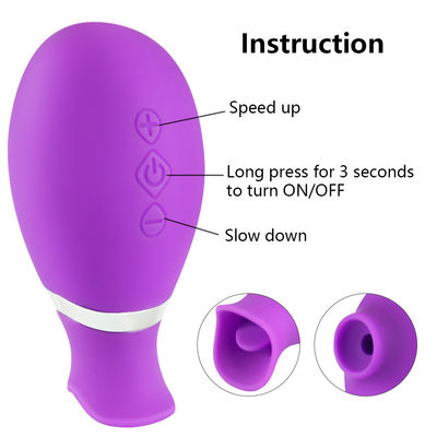 ROHS Certified 6 Modes Vibrating Tongue Toy Oral Sex Toys