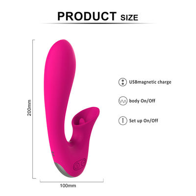 Medical Silicone IPX7 G Spot Dildo Adult Sex Vibrators Oral Licking Toy