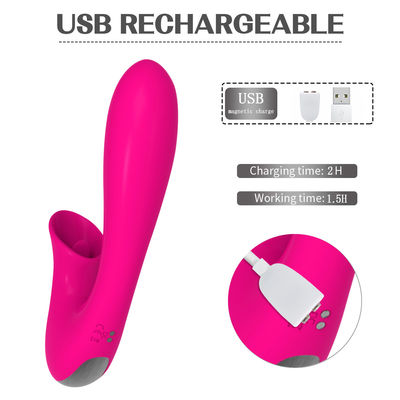 Medical Silicone IPX7 G Spot Dildo Adult Sex Vibrators Oral Licking Toy