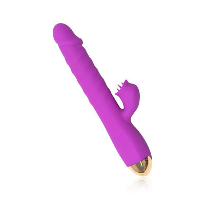 CE certified Telescopic Dildo Tongue Licking Adult Sex Vibrators 242g