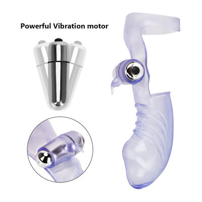 Soft TPE Dia40mm G Spot Finger Sleeve Adult Sex Vibrators Couple Toys