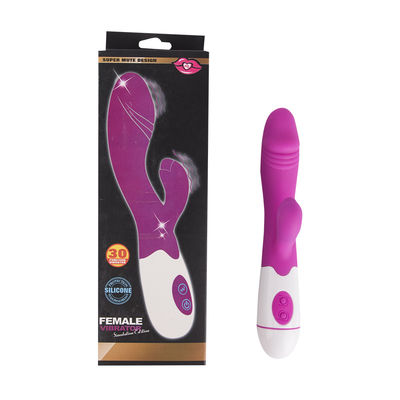 30 Speeds Bunny Rabbit Dildo , Dual Motor Silicone Rabbit Vibrator