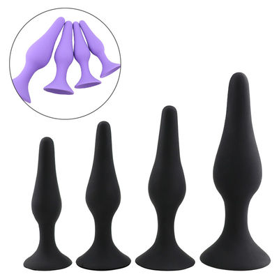 ROHS 4pcs/Set Suction Cup Beads Dildo Bullet Anal Plug Sex Toy For Beginner