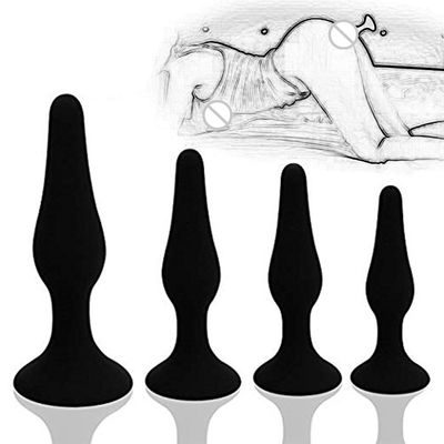 ROHS 4pcs/Set Suction Cup Beads Dildo Bullet Anal Plug Sex Toy For Beginner