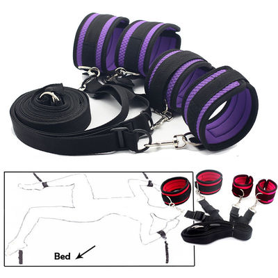 Adjustable Size  Erotic Under Bed Sex Fetish Bondage For Wrists Ankle Cuffs