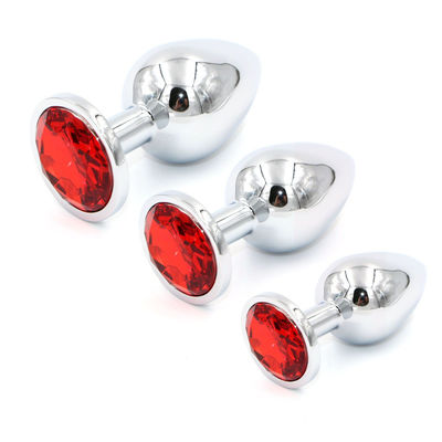 Removable 3 Size Stainless Steel Butt Plug Crystal Anal Plug 3Pcs/Set
