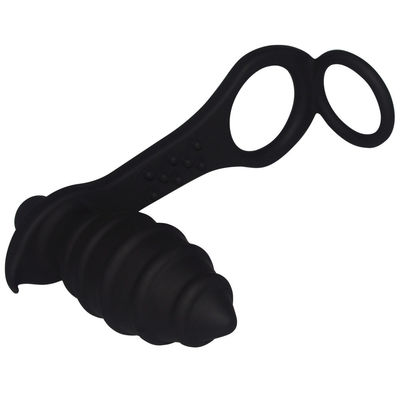 Black 10 Speeds Male Ring Vibrator Anal Butt Plug Discreet Packaging