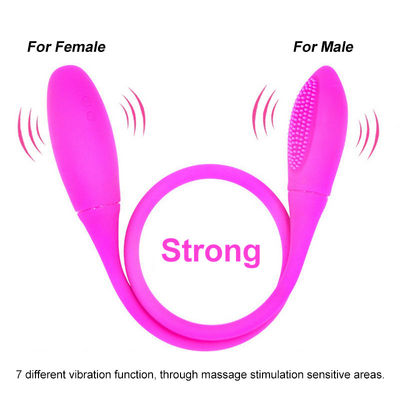 USB Rechargeable 7 Speeds Double Dildo Anal Vibrators LGBT Sex Toys