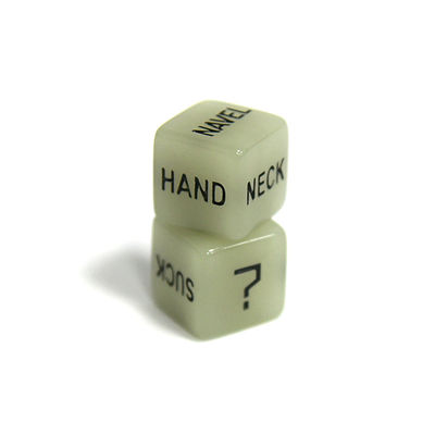 Dia16mm Acrylic Funny Sex Dice Adult Sex Toys Erotic Craps Pipe For Couples