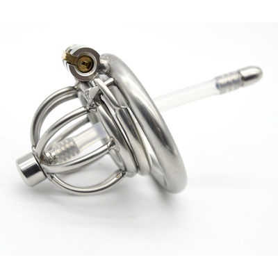 4cm 5cm Stainless Steel Chastity Device Penis Cage With Urethral Sounds Catheter