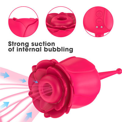 Rechargeable Rose Wireless Egg Massager Clitoral Sucking Vibrator With 7 Suction