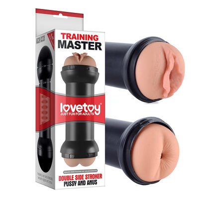 Dual Hole Realistic Artificial TPE Pocket Pussy Sex Toy Male Masturbator