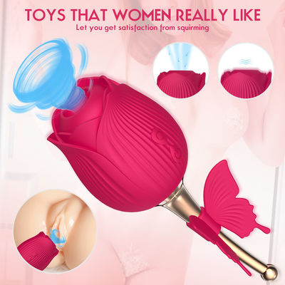 Masturbator Butterfly Clit Sucker Clitoral Stimulator Rose Vibrator Sex Toys