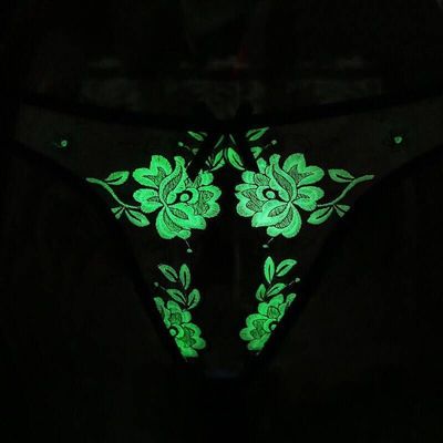 Two Piece Sexy Light Up Bra Brief Thong Sets Glow In The Dark Underwear