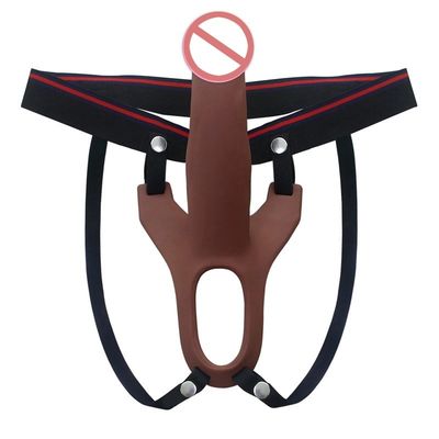 Hollow Huge Strapon Harness Strap ONS Dildos Belt Penis Sleeve Enlarger Extender