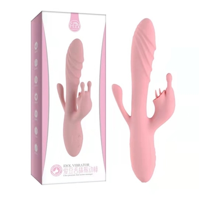 Silicone TPE Dildo Rabbit Vibrator Clitoris Sucker 65DB G Spot Clitoris Stimulator
