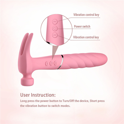 Female Silicone Hammer sex vibrator IPX7 Double Head Jump Egg Masturbator